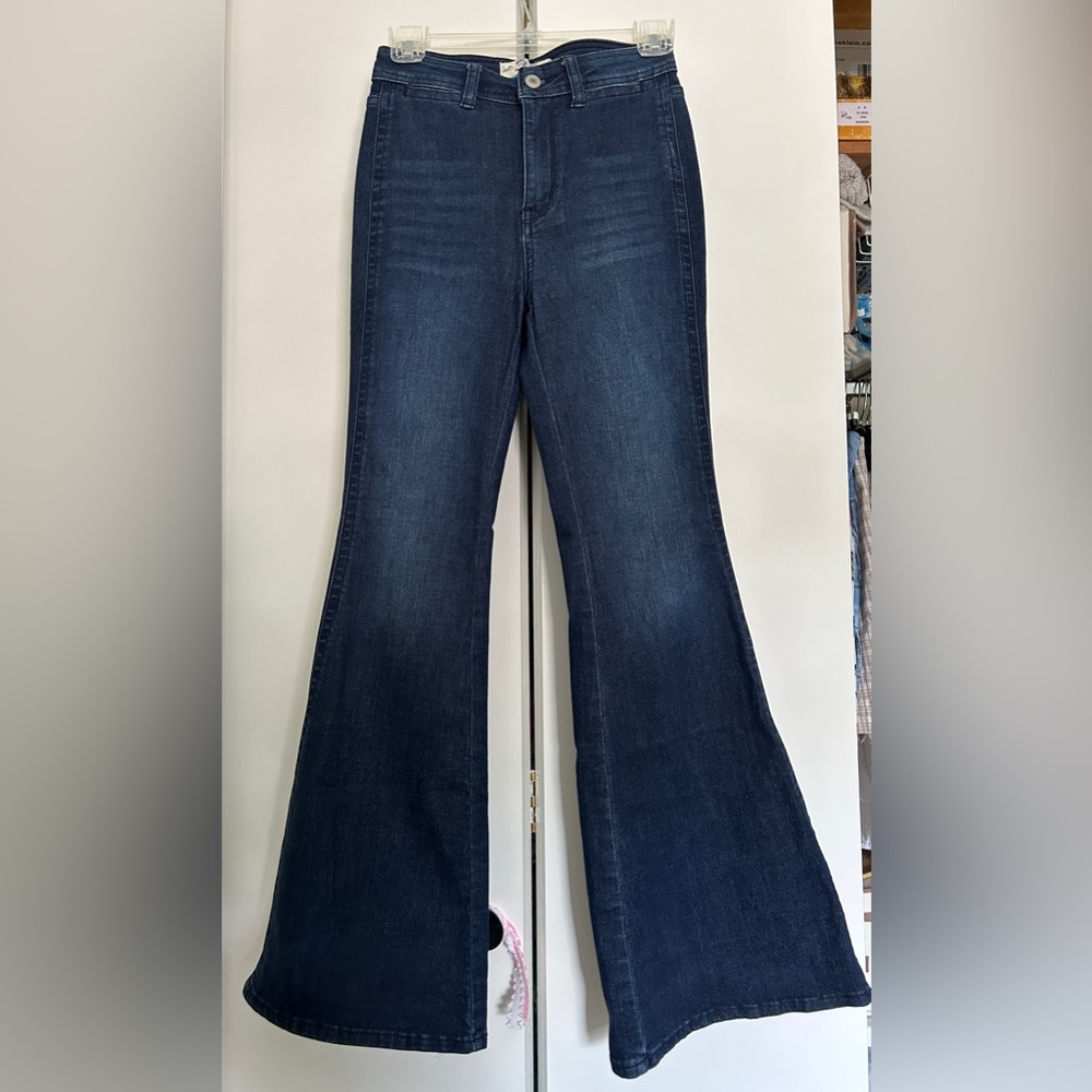 Free People Dark Wash Flared Jeans